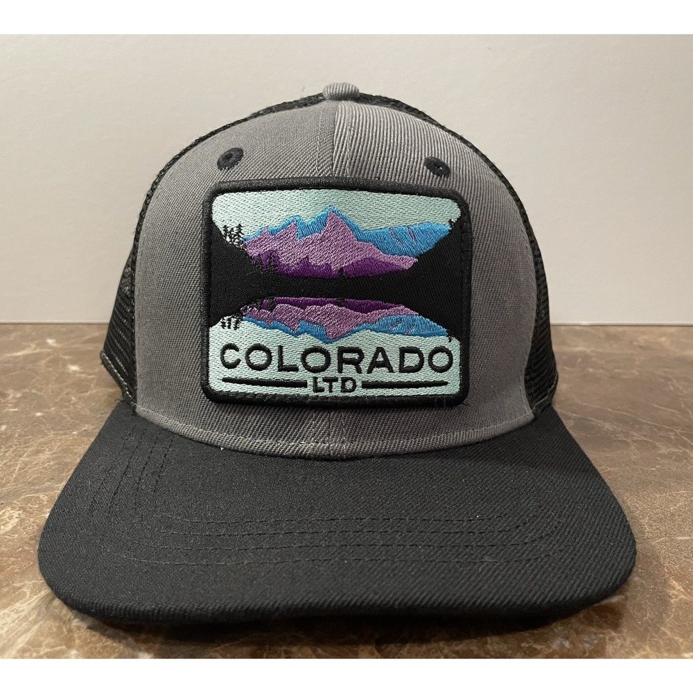 Colorado Limited Colorado Maroon Bells Patch Trucker Hat Snapback Skater OS